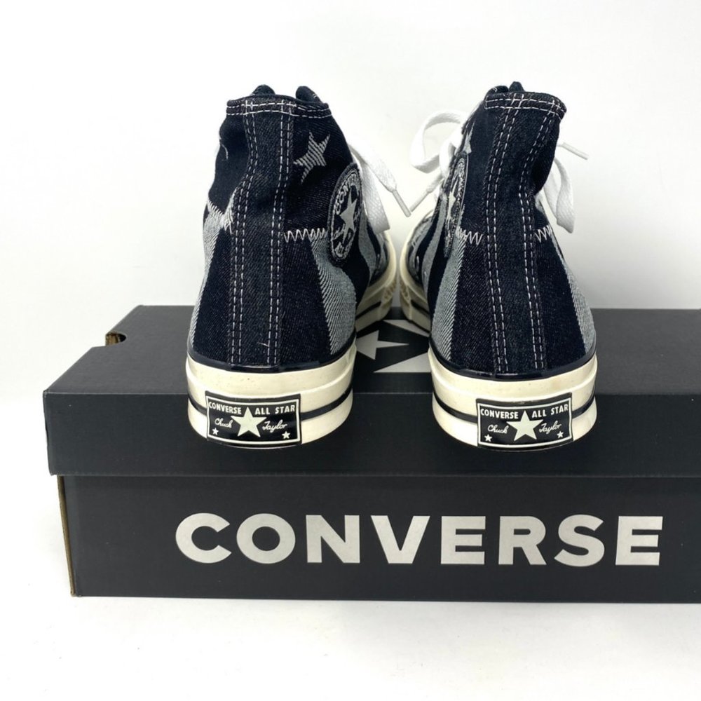 💖MEGA SALE💖CONVERSE Women AdVulc Chuck 70 Hi Top Stripes Black Canvas 167709C - Picture 6 of 9